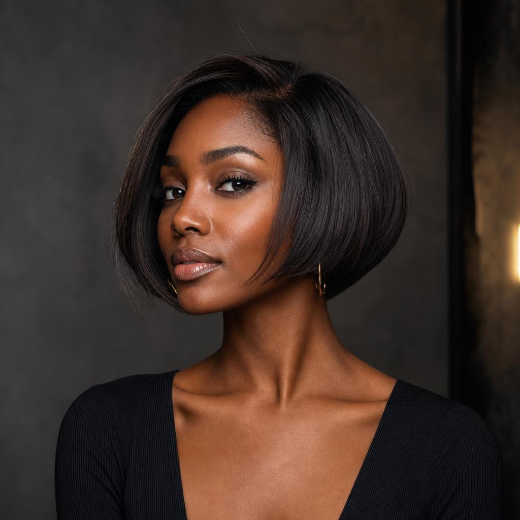 Editorial quality rendering of a short bob